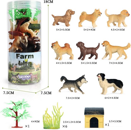 16 Realistische Bosdieren Figuren Set – Speelfiguren Voor Kinderen, Leerzaam Speelgoed, Dierfiguren Voor Safari, Feestdecoratie & Taarttoppers