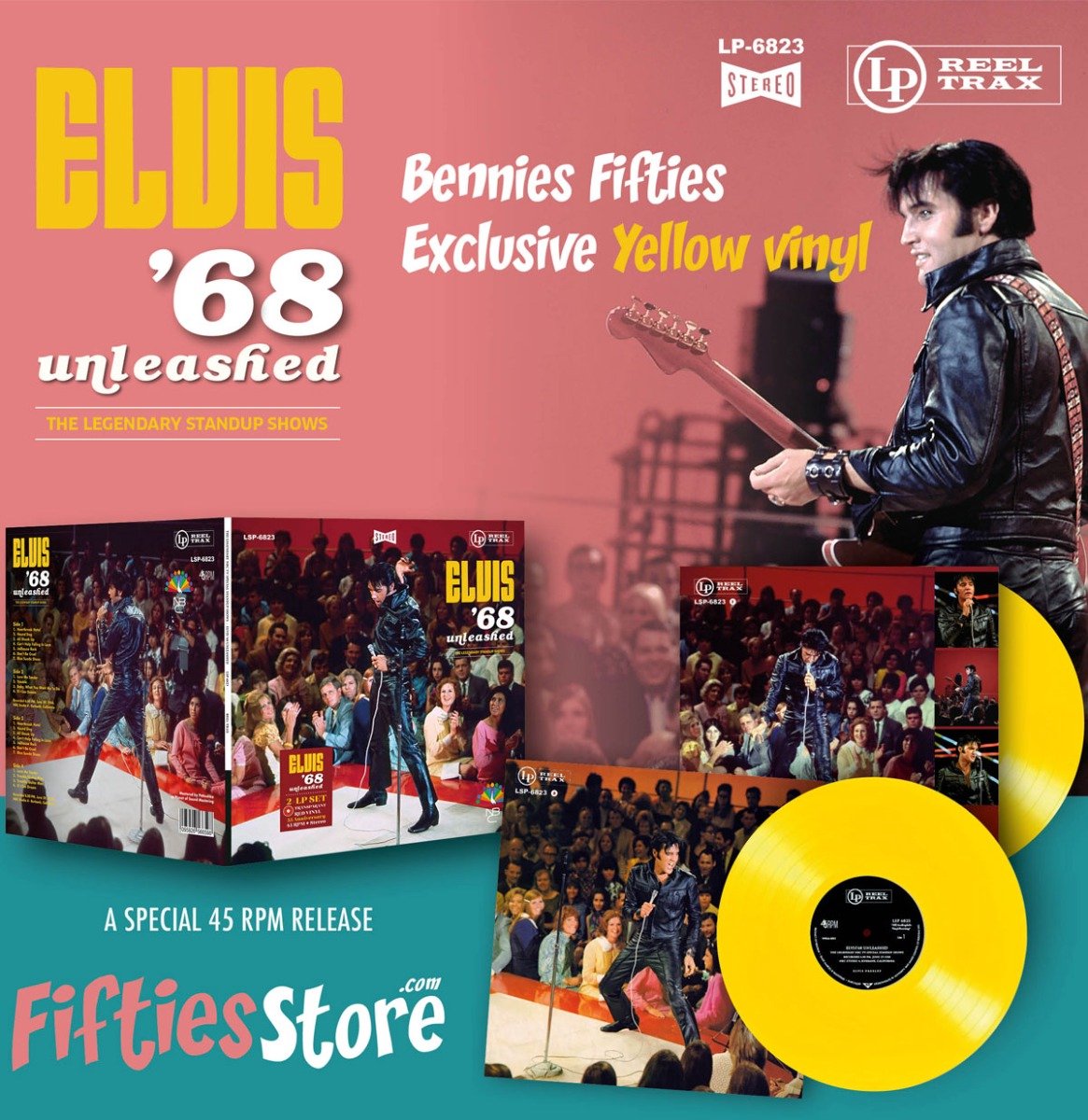 Elvis Presley - '68 Unleashed NBC-TV Special 45-RPM Vinyl 2-LP Yellow Exclusive