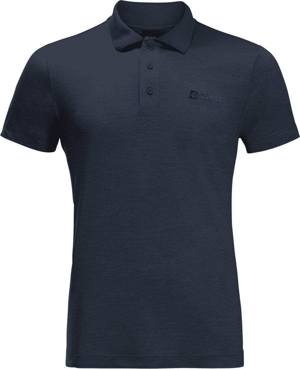 Jack Wolfskin TRAVEL POLO M Heren Outdoorshirt night Blauw