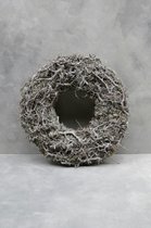 Couronne - Dikke krans van mos met bonsai 'Thick' (White wash, 60cm)