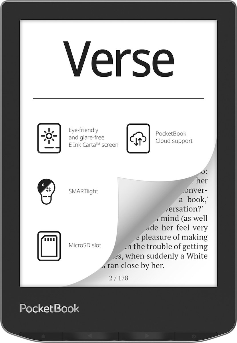 PocketBook E-reader - Verse - Mist Grey