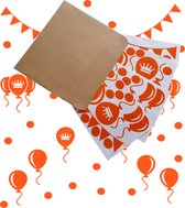 Raamstickers Koningsdag | Herbruikbaar | Versiering oranje | 39-Delig | Decoratie Koningsdag | Decoratie Oranje