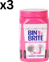 Bin Brite - Vuilnisbak luchtverfrisser - Berry blast - 3 x 500g - Poeder