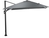 Garden Impressions Hawaii Lumen parasol - donkergrijs doek - inclusief 90 kg parasolvoet en bijpassende parasolhoes