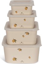 Konges Sløjd Food Containers/Snackdozen - Set van 4 stuks - Lemon