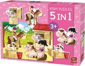King 5 in 1 Kiddy Collection - Legpuzzel - Paard - Puzzel
