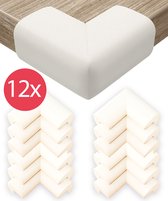 Milabubs® Hoekbeschermers Baby Set van 12 - Hoekbeschermers Tafel - Active Foam Technology - Wit