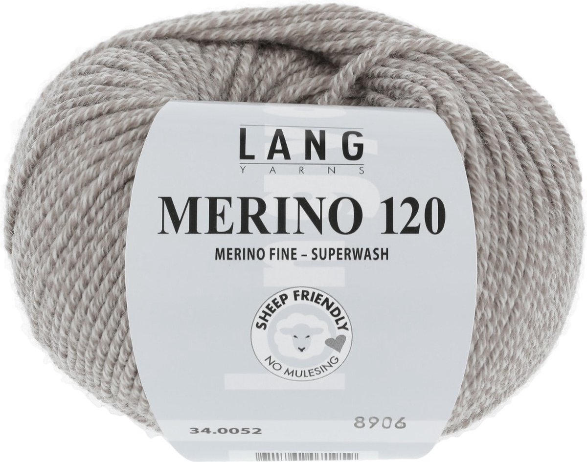 Lang Yarns Merino 120 - 52 wit-beige - Merinowol Garen