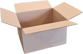 Ace Verpakkingen - Amerikaanse vouwdoos - Kartonnen doos 25 stuks - 250 × 200 × 150mm - Zelf tapen - Ideaal voor pakketpost - B Golf