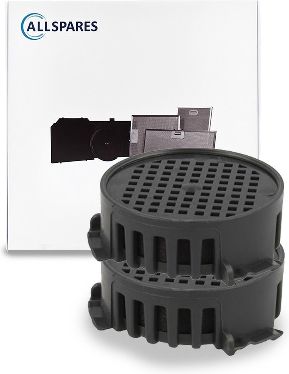 AllSpares Koolstoffilter (2 St.) voor Wijnkoelkasten geschikt voor Liebherr FreshAir 909634200 (41x41x15mm)