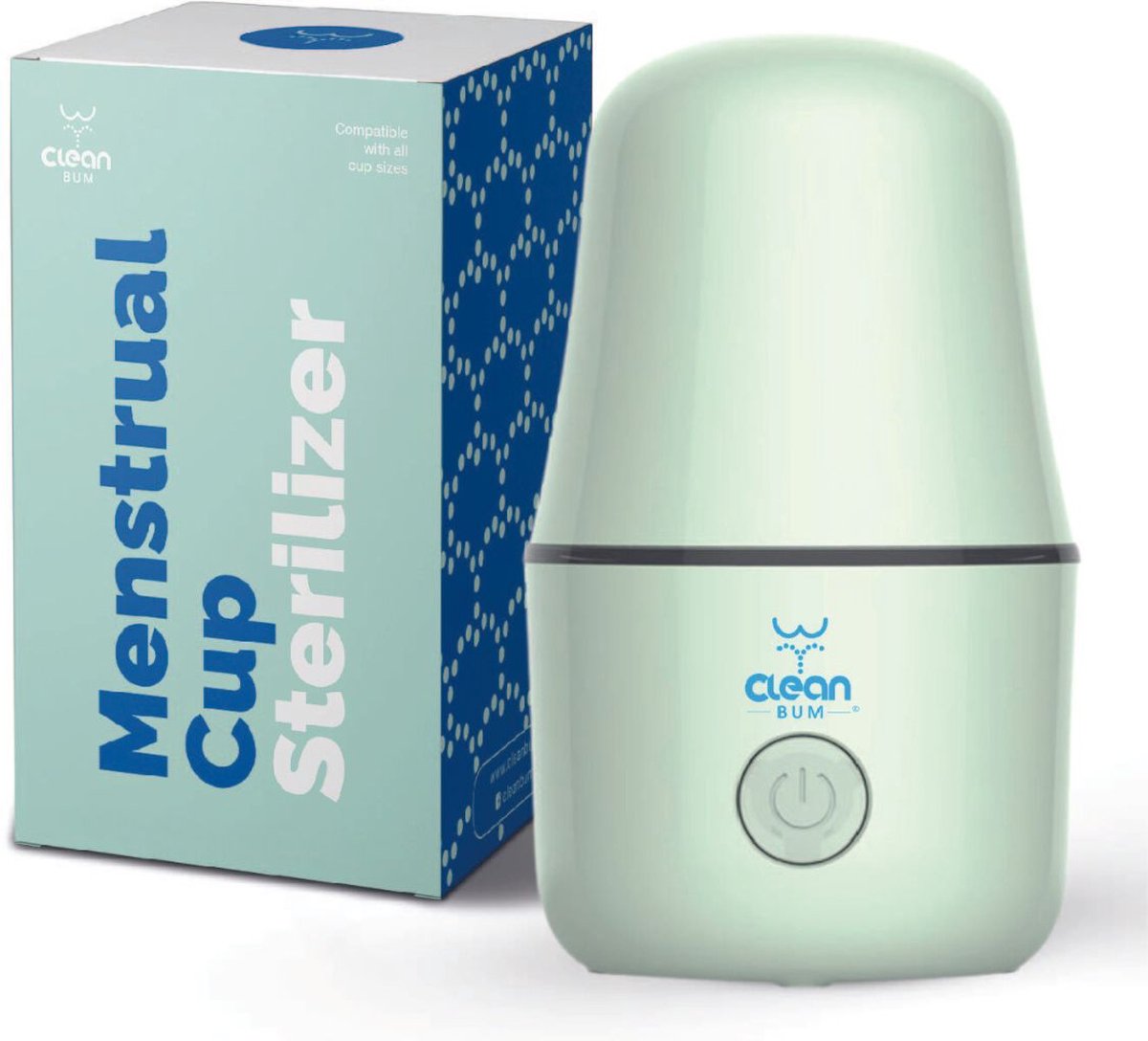 Clean Bum Menstruatiecup Sterilisator - Menstruatiecups Reinigen - Stoomreiniger - Groen - Alle Maten Cups - Clean Bum