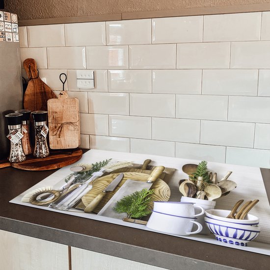KitchenYeah® Inductie beschermer 81x52 cm - Keuken - Kookgerei - Bestek - Kookplaataccessoires - Afdekplaat voor kookplaat - Inductiebeschermer - Inductiemat - Inductieplaat mat
