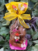 Geschenkzakje met suikervrije melkchocoladefiguren voor Pasen ca.200g