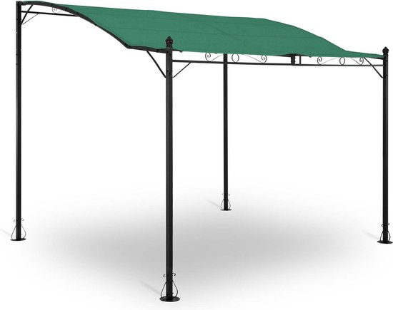 Uniprodo Gazebo zonnescherm - 2.60 x 3 m - donkergroen