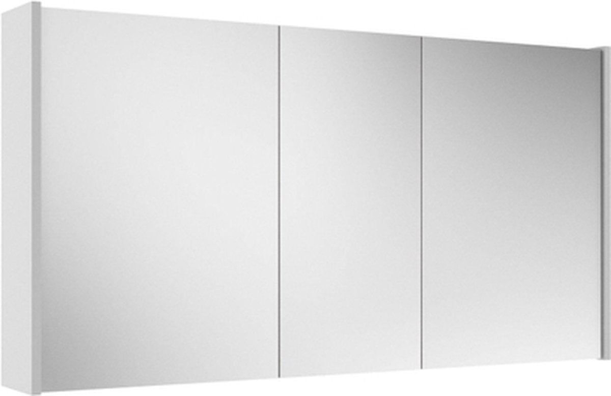 Adema Spiegelkast 120x63x16cm inclusief zijpanelen mat wit