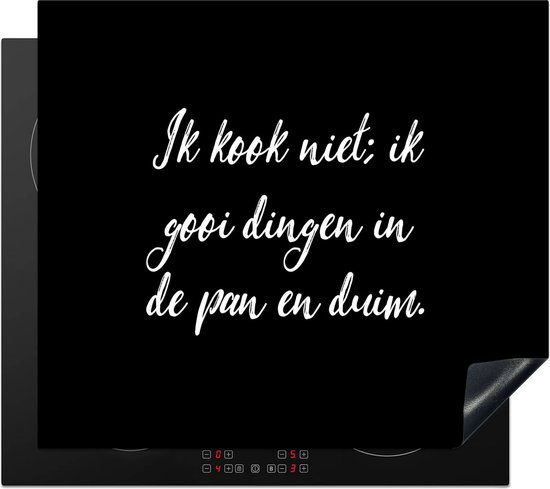 KitchenYeah® Inductie beschermer 60x52 cm - Ik kook niet - Spreuken - Koken - Humor - Quotes - Kookplaataccessoires - Afdekplaat voor kookplaat - Inductiebeschermer - Inductiemat - Inductieplaat mat