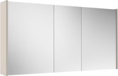 Adema Spiegelkast - 120x63x16cm -inclusief zijpanelen - cotton (beige)