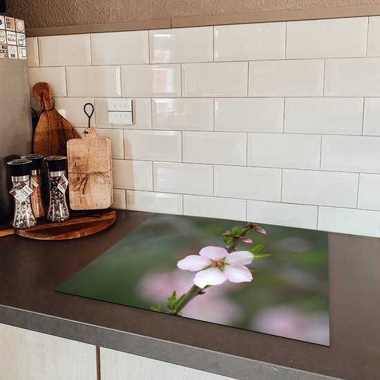KitchenYeah® Inductie beschermer 58.3x51.3 cm - Bloem van de amandel - Kookplaataccessoires - Afdekplaat voor kookplaat - Inductiebeschermer - Inductiemat - Inductieplaat mat