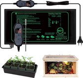 iFalarila Warmtemat Planten - Verwarmingsmat Met Thermostaat - 25 x 52 cm - 50W - Waterdicht en Brandbeveiligd - Kweekmat Ontkieming - Kweekmat verwarmingsmat - Warmtemat Planten Kweken - Verwarmingsmat Planten - Propagator