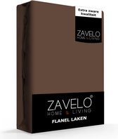 Zavelo Deluxe Flanel Laken Taupe - 1-persoons (180x290 cm) - 100% katoen - Extra Dik - Zware Kwaliteit - Hotelkwaliteit