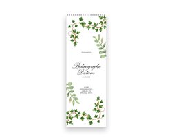 Verjaardagskalender - 31x10,5cm - 300gms ecopapier - Spiraalbinding met boorgaatje