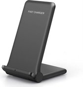 DrPhone PowerFold - Draadloze Oplader - Smartphone + Draadloze TWS Oordoppen - Anti Slip - LED Indicator - Opvouwbaar - Universeel - Zwart