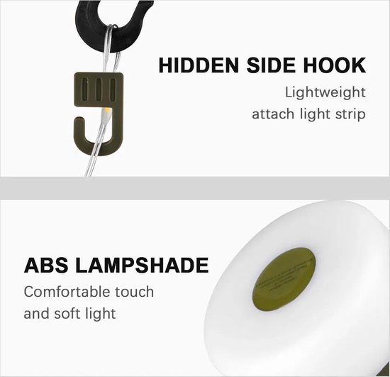Camping licht snoer 8 meter 5 functies usb C oplaadbaar Warm White draadloos verlichting overkapping , draadloos kinderkamer ledstrip van Laiyang — afbeelding 3