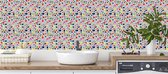 15 stuks tegelstickers terrazzo 15cm x 15cm - zelfklevend - badkamer, keuken en toilet - plakfolie - peel and stick - backsplash - plaktegels