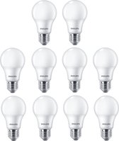 Doos 10 stuks Philips LED lamp E27 10W 1055lm 6500K Mat Niet-Dimbaar A60
