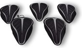 Set van 5 Zwarte Fietszadelhoezen met Gelvulling - Waterdicht - Polyester - 29x20x2.5cm - Voor Elektrische Fietsen & Mountainbikes