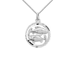 Montebello Ketting Vissen - 925 Zilver - Horoscoop - Ø16mm - 45cm