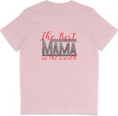 T-Shirt Femme - La Meilleure Maman du Monde Texte/Imprimé - Rose - M