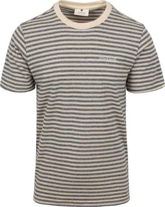 Anerkjendt - Akrod T-shirt Streep Blauw - Heren - Maat L - Regular-fit
