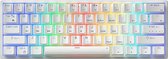 Clavier gaming filaire HXSJ V200 RGB Membrane - 68 touches - TKL - Qwerty - Wit