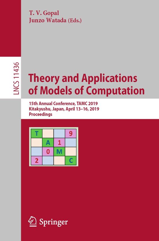 Springer Nature Proceedings Computer Science - Theory and Ap ... - cover