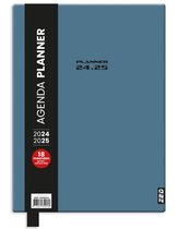 Verhaak - Planner 2024/2025 - Blauw - Week op 2 pagina's - 18 maanden - Hardcover - A4 (29x21cm)