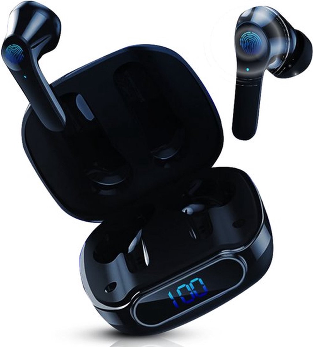 QuchiQ™ Draadloze Bluetooth Oordopjes - Wireless In-ear Earphones, Active Noise Cancelling ANC, Microfoon, Earpods Draadloos, Sport Oortjes, Draadloze Oortjes Bluetooth, Earbuds - QuchiQ