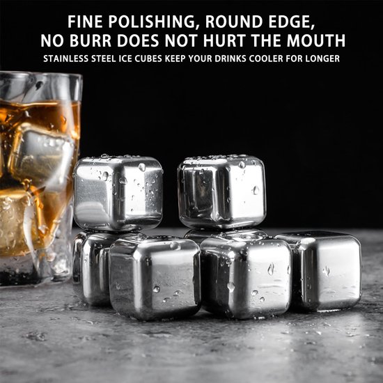Whisky Set | Glazen, Tang en Granieten Stenen | Op voorraad