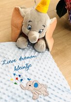Personalised embroidered blue baby blanket