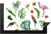 KitchenYeah® Inductie beschermer 77x51 cm - Jungle - Patroon - Dieren - Bladeren - Jongens - Meisjes - Kids - Kookplaataccessoires - Afdekplaat voor kookplaat - Inductiebeschermer - Inductiemat - Inductieplaat mat