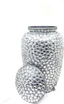 XXL As Urn - 3.5 Liter - Crematie Urn - Uniek - Voor Huisdieren of Menselijk As - Crematie As - Mini Urn - Decoratie Urn - Pure Diamond