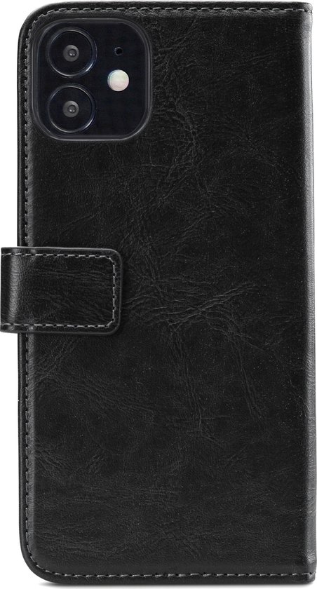Mobilize Elite Gelly Wallet Telefoonhoesje geschikt voor Apple iPhone 12 Mini Hoesje Bookcase - Zwart