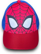Marvel - Spider-Man - Cap - Pet - Jongens - Junior - Textiel Blauw & Rood - Maat 52 cm