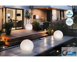 Kynast Garden LED Solar lamp ronde buitenlamp 30x28cm - IP67 - Zonne energie LED lamp bal vorm voor buiten