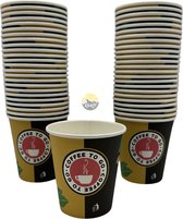 KURTT - Tasses à café à emporter - Tasse à café en karton - 7oz - 180ml - 3000 pièces - extra résistantes, étanches