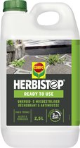 Herbistop Ready Pad & Terras - gebruiksklare onkruid- en mosbestrijder - snelle werking - bidon 2,5 L (25 m²)