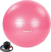 MOVIT® Fitness bal Roze Ø 75 cm - Inclusief Pomp - Gym Bal - Pilates Bal - Yoga Bal