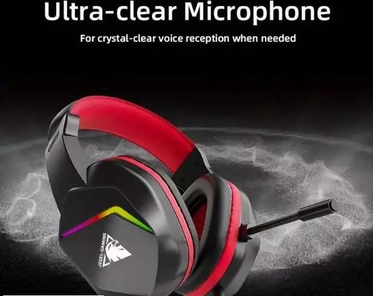 Gaming headset met Microfoon - Headset PS4, PS5, Xbox One, Xbox Series en PC - Exceptioneel Geluid voor een Meeslepende Game-ervaring met Dubbele 3,5 mm Stekker
