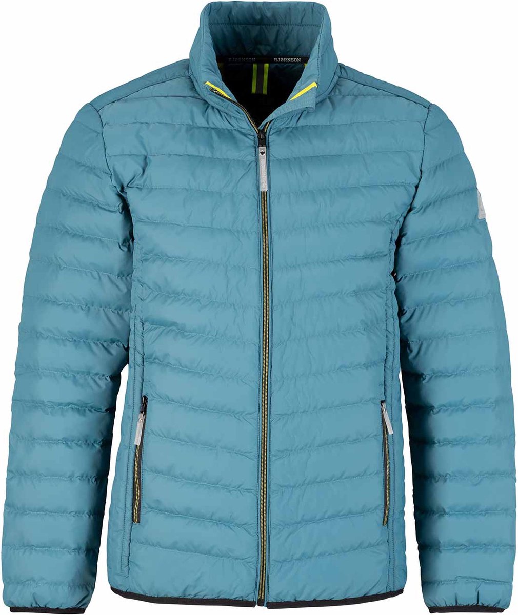 BJØRNSON Jeppe Stepjack Tussenjas Heren Winddicht Padded – Petrol Blauw