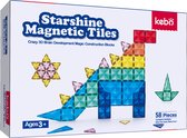 KEBO magnetisch speelgoed - magnetic tiles - magnetische tegels - magnetische bouwstenen - constructie speelgoed - montessori speelgoed - magnetische puzzel - 58pcs - KBZS58